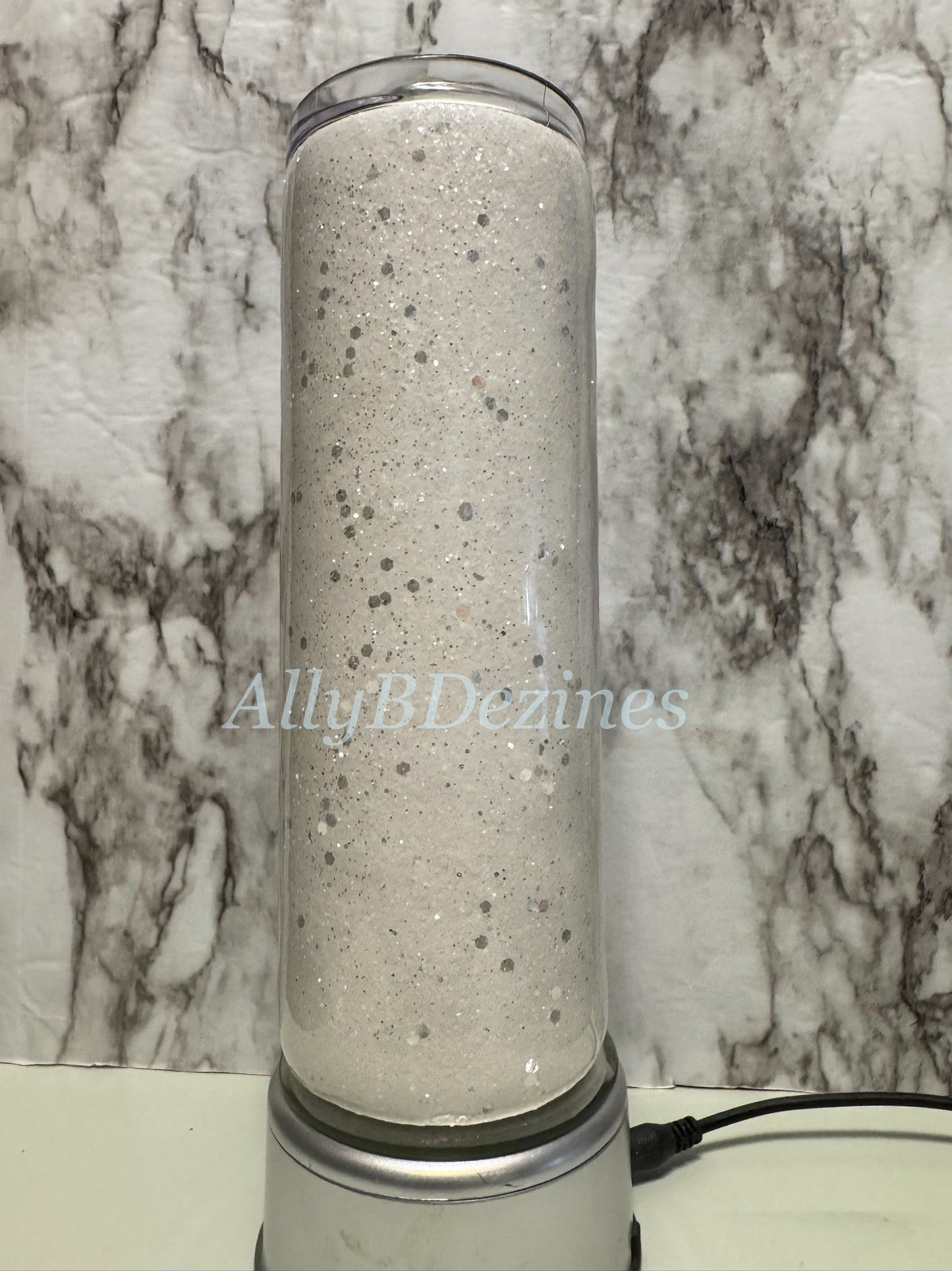 20 oz Skinny White/Silver