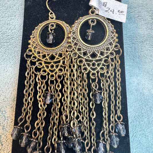 ~ Gray Crystal Dangles ~
