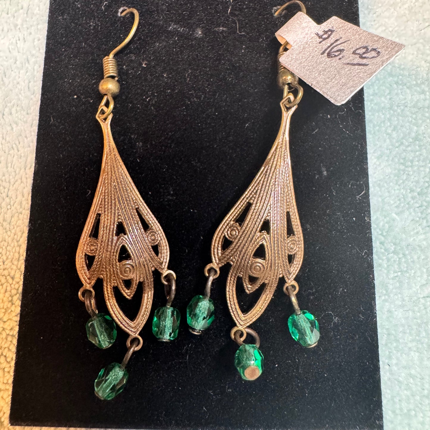 ~ Emerald Green Dangles ~