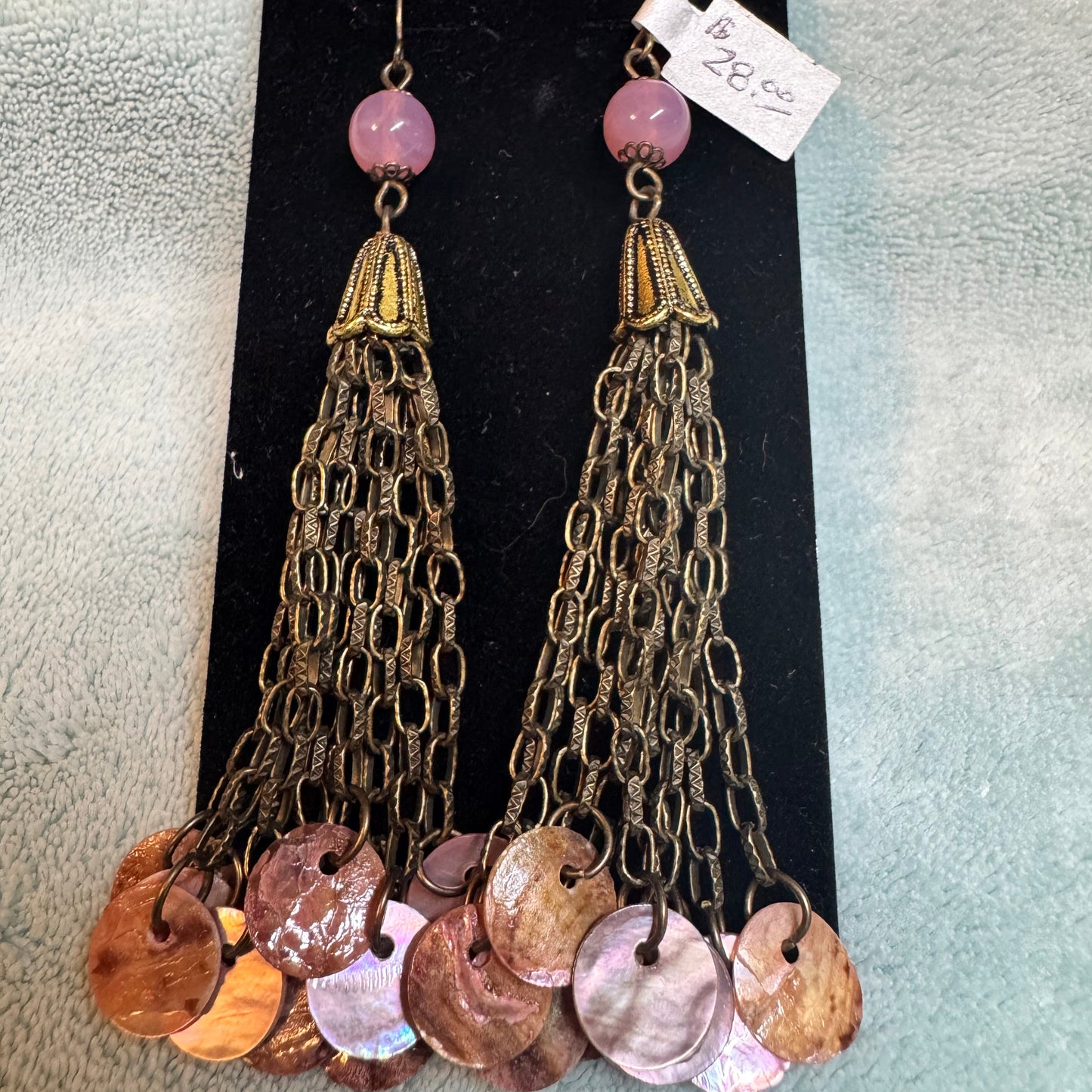 ~ Perfect Pink Seashell Dangles ~