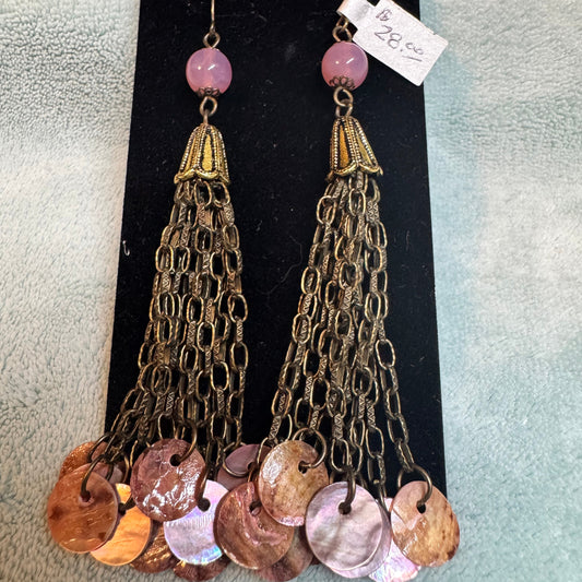 ~ Perfect Pink Seashell Dangles ~