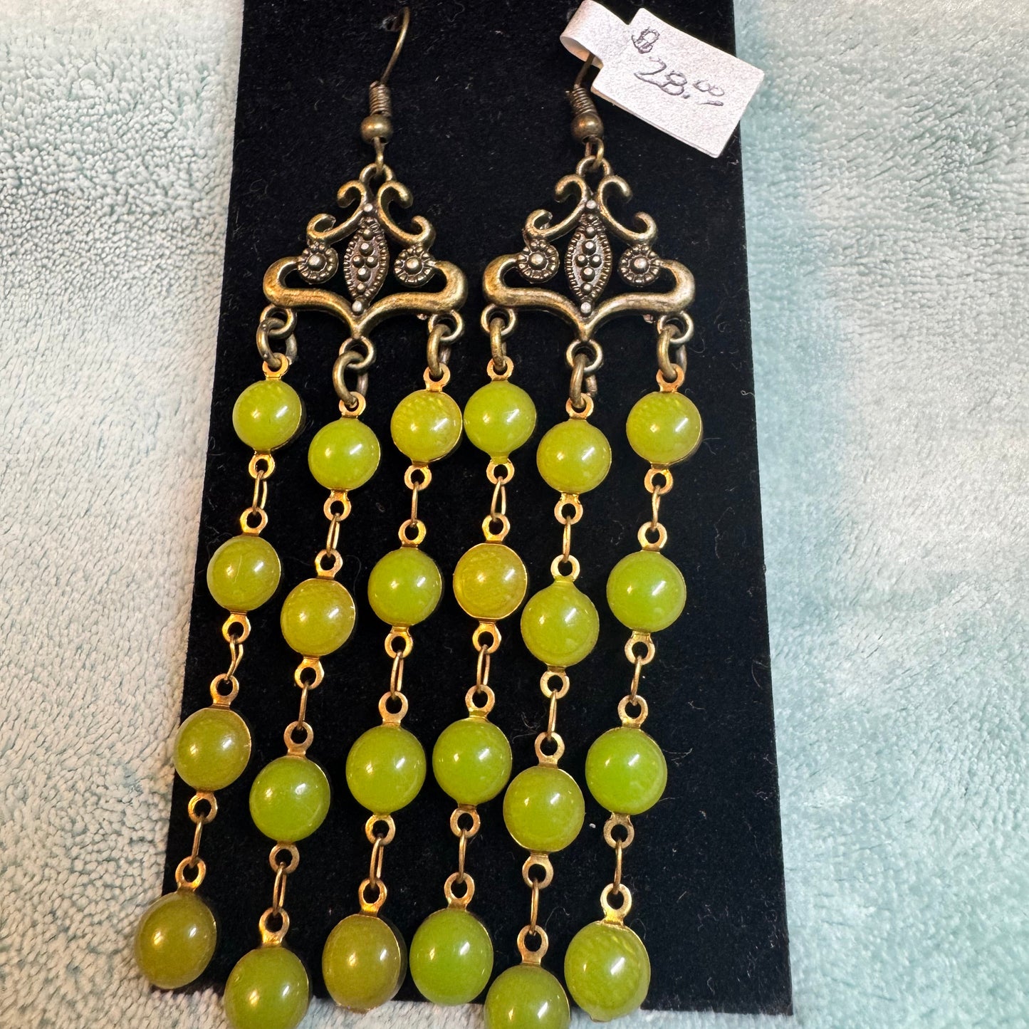 ~ Neon Yellow Seashell Dangles ~