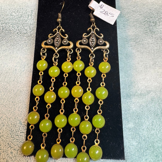 ~ Neon Yellow Seashell Dangles ~