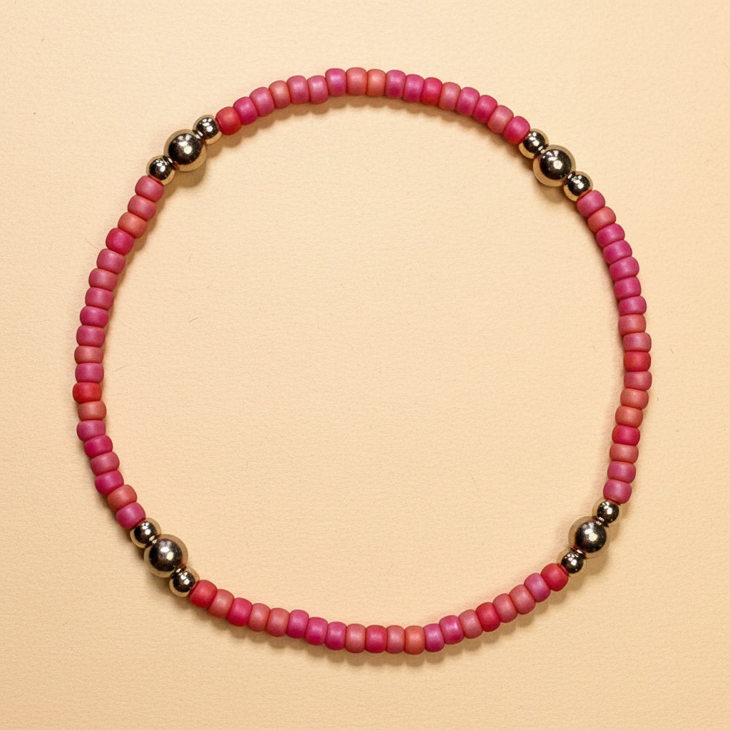 "Coral Rose" w/gold accents