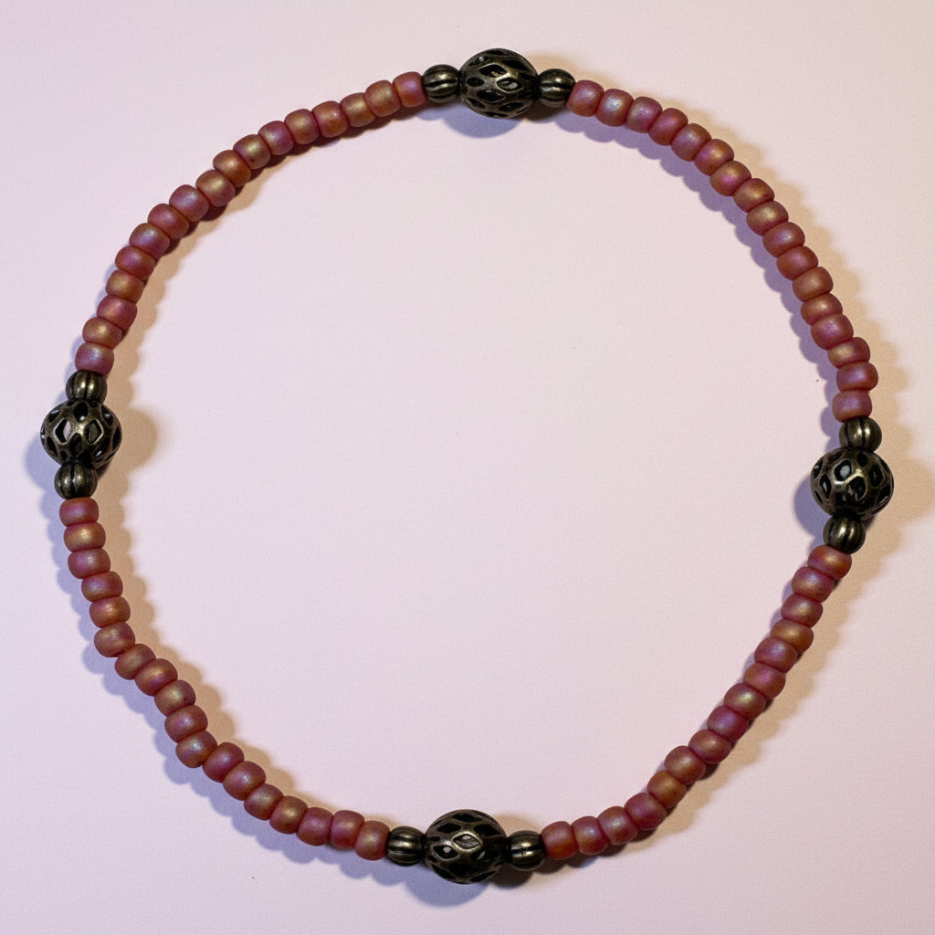 "Orange Rainbow" w/bronze accents