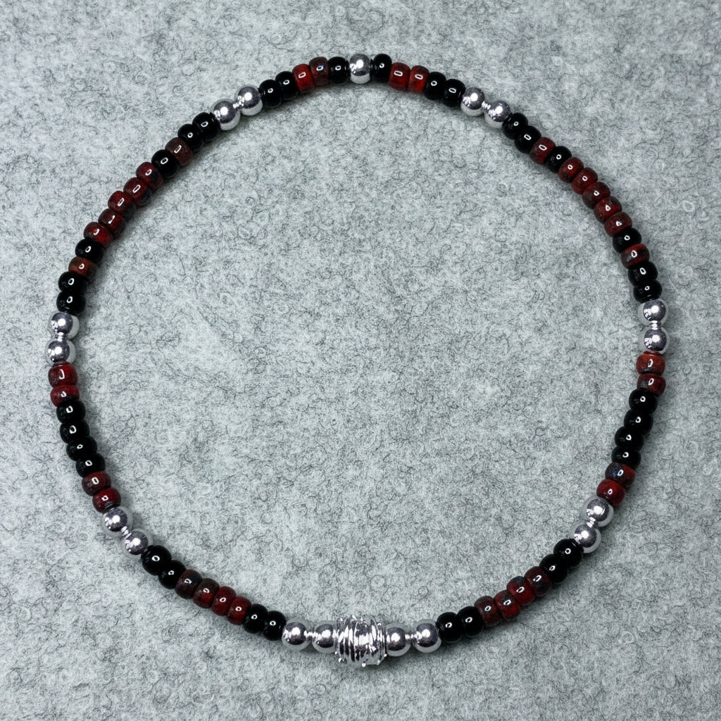 "Smoldering Coals" w/silver accents